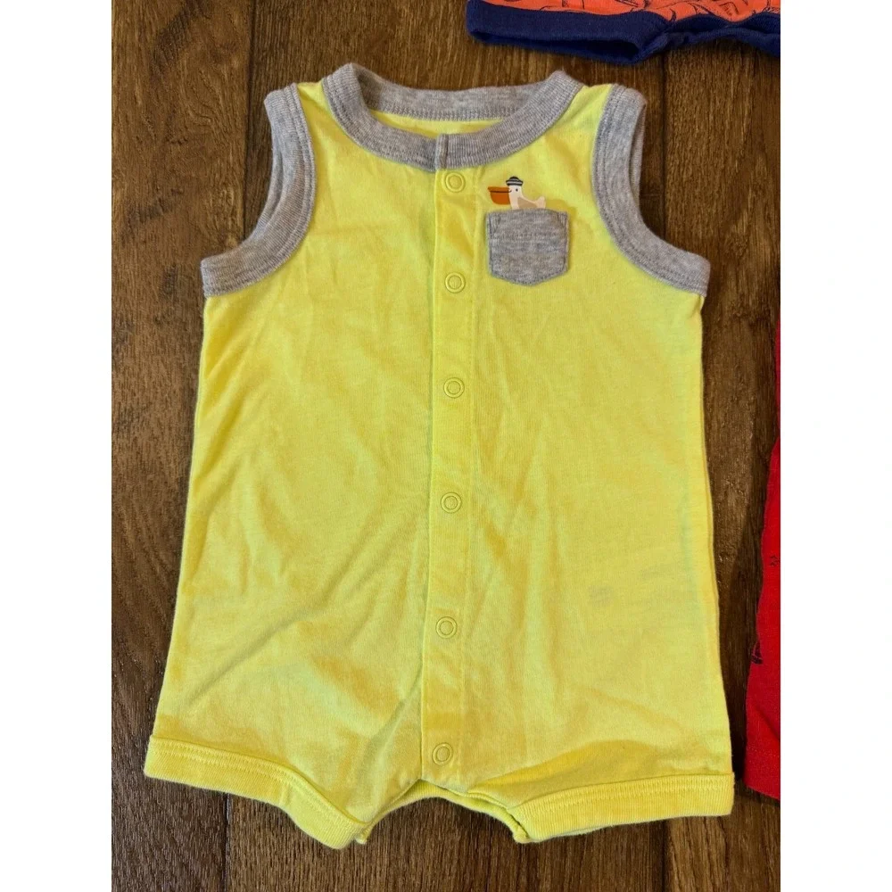 Carters Baby Boy 3 Months Summer Rompers 1 Piece Outfits Clothes Lot Bundle Boat